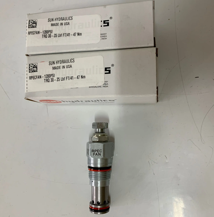 Rpecfan1200psi RpecFan 1200psi Sun Hydraulics Origin USA Pilot-Operated, Balanced Piston Relief Valve Screw in Cartridge Valve